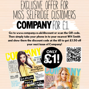  Exclusive Offer For Miss Selfridge Customers - Get Company For Just £1!